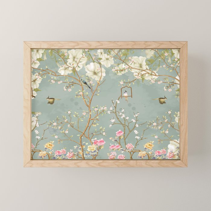 Romantic Chinoiserie Pearl Garden Mini Art Print Gallery Image 1