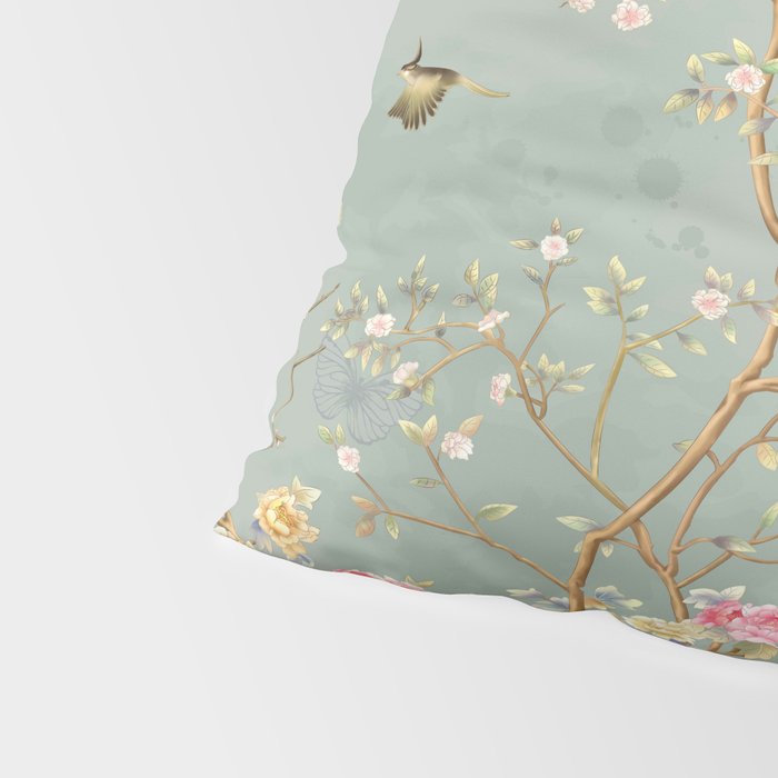 Romantic Chinoiserie Pearl Garden Pillow Sham Gallery Image 4