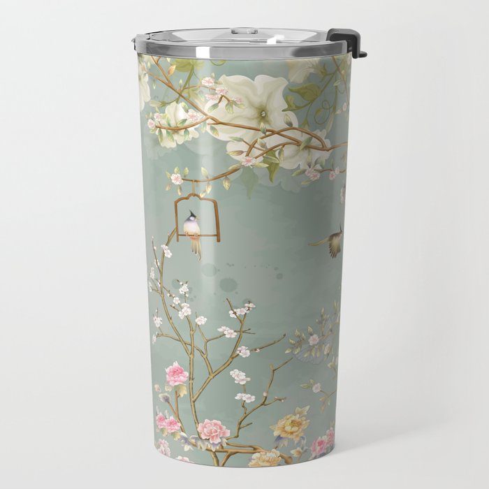 Romantic Chinoiserie Pearl Garden Travel Mug Gallery Image 2