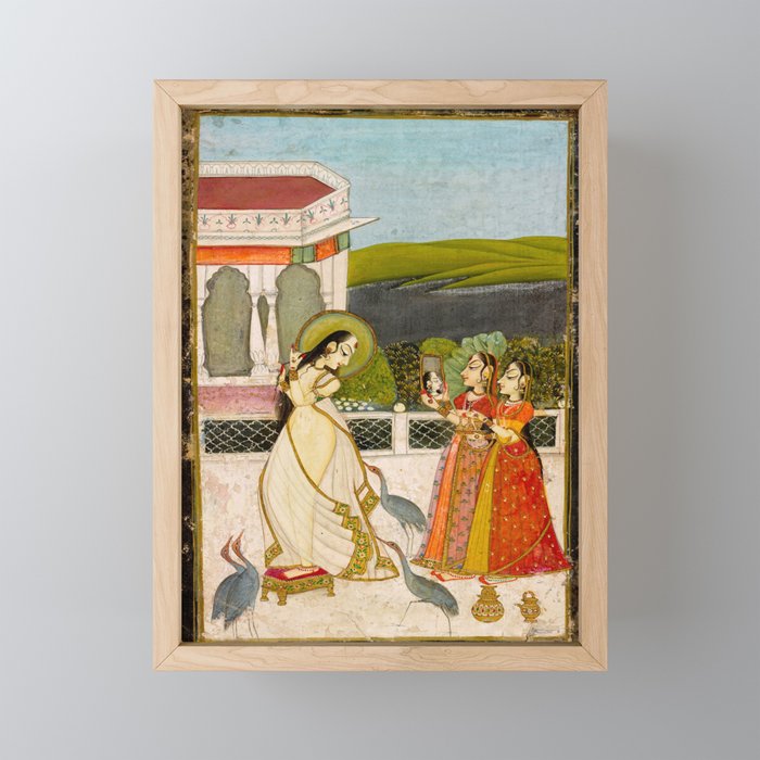 The Vilaval Ragini, c. 1780 Unknown artist Indian Miniature Painting  Mini Art Print Gallery Image 1