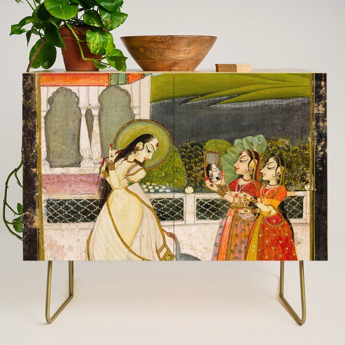 The Vilaval Ragini, c. 1780 Unknown artist Indian Miniature Painting  Credenza Gallery Image 1