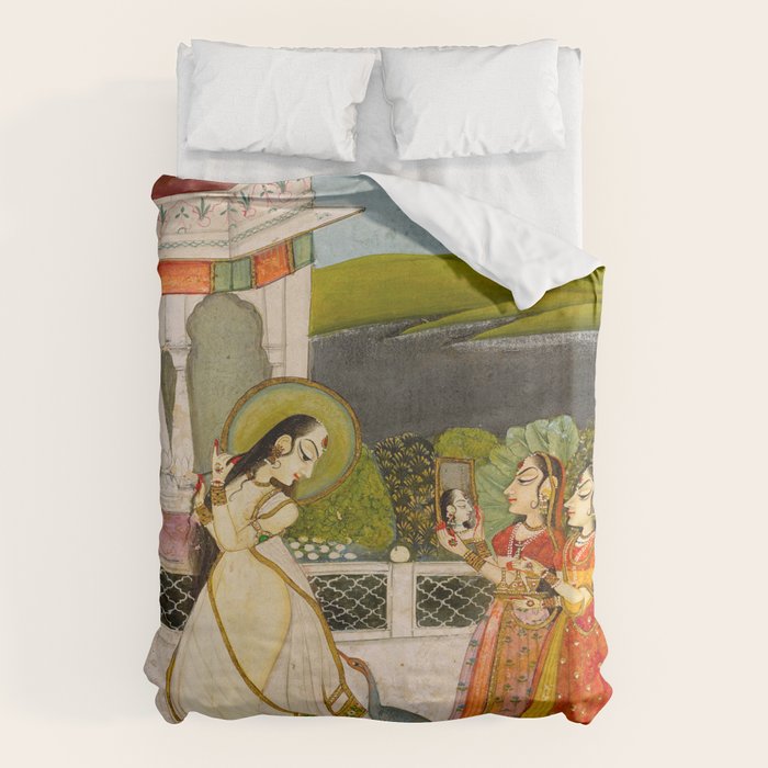 The Vilaval Ragini, c. 1780 Unknown artist Indian Miniature Painting  Duvet Cover Gallery Image 6