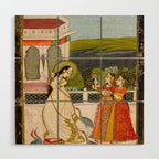 The Vilaval Ragini, c. 1780 Unknown artist Indian Miniature Painting  Wood Wall Art Gallery Image 1