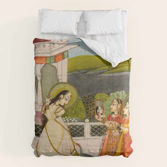 The Vilaval Ragini, c. 1780 Unknown artist Indian Miniature Painting  Comforter Gallery Image 6