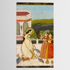 The Vilaval Ragini, c. 1780 Unknown artist Indian Miniature Painting  Tablecloth Gallery Image 2