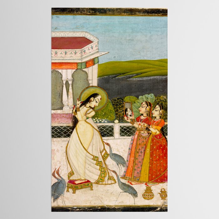 The Vilaval Ragini, c. 1780 Unknown artist Indian Miniature Painting  Tablecloth Gallery Image 2