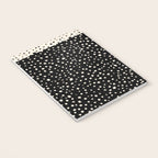 Two-Tone Painted Smudge Dots Pattern in Black and Almond Cream Notebook Gallery Image 3
