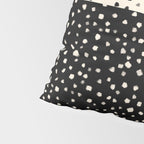 Two-Tone Painted Smudge Dots Pattern in Black and Almond Cream Pillow Sham Gallery Image 4