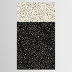 Two-Tone Painted Smudge Dots Pattern in Black and Almond Cream Tablecloth Gallery Image 2