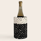 Two-Tone Painted Smudge Dots Pattern in Black and Almond Cream Wine Chiller Gallery Image 2