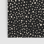 Two-Tone Painted Smudge Dots Pattern in Black and Almond Cream Poster Gallery Image 3