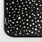 Two-Tone Painted Smudge Dots Pattern in Black and Almond Cream Laptop Sleeve Gallery Image 3