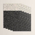 Two-Tone Painted Smudge Dots Pattern in Black and Almond Cream Wrapping Paper Gallery Image 3