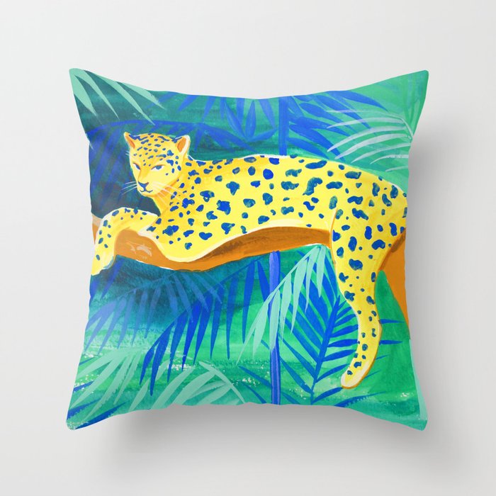 Leopard on Tree Throw Pillow Gallery Image 6