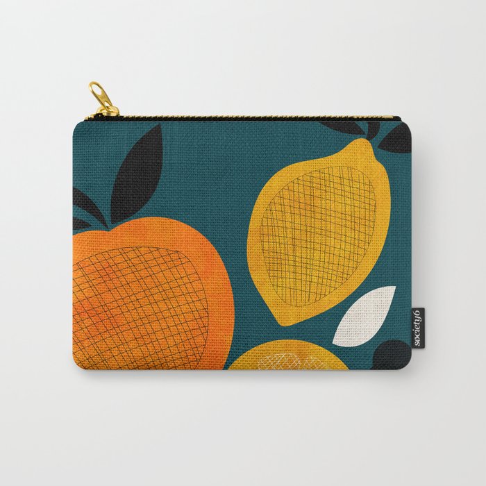 Retro Fruits minimal 2 Carry All Pouch Gallery Image 1