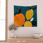 Retro Fruits minimal 2 Wall Tapestry Gallery Image 2