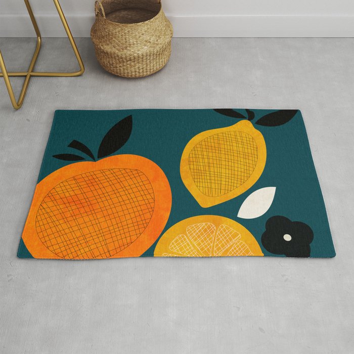 Retro Fruits minimal 2 Rug Gallery Image 1