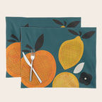 Retro Fruits minimal 2 Placemat Gallery Image 1