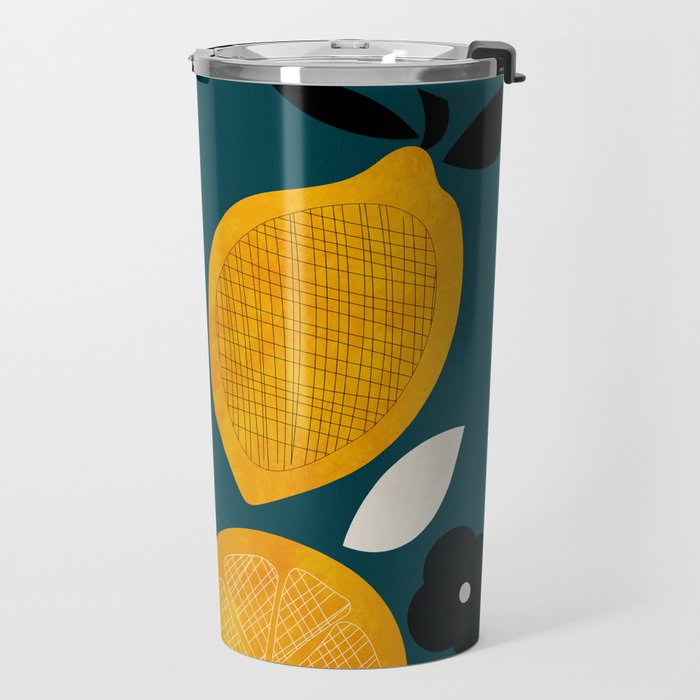 Retro Fruits minimal 2 Travel Mug Gallery Image 2