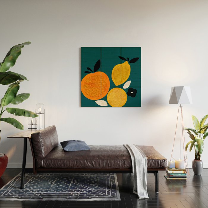 Retro Fruits minimal 2 Wood Wall Art Gallery Image 2