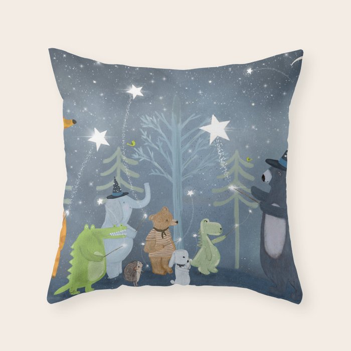 magic stars Throw Pillow Gallery Image 1