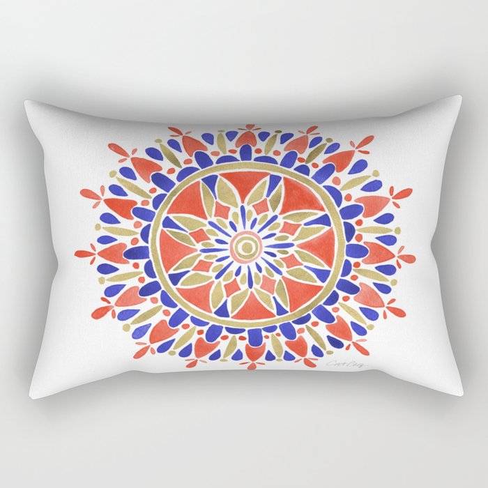 Mandala - America Palette Rectangular Pillow Gallery Image 1