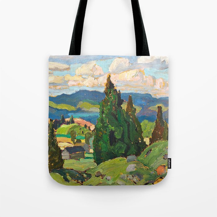 Canadian Landscape Franklin Carmichael Art Nouveau Post-Impressionism Tote Bag Gallery Image 1