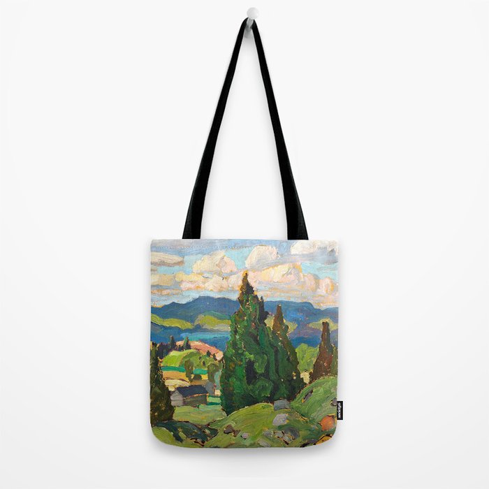 Canadian Landscape Franklin Carmichael Art Nouveau Post-Impressionism Tote Bag Gallery Image 2