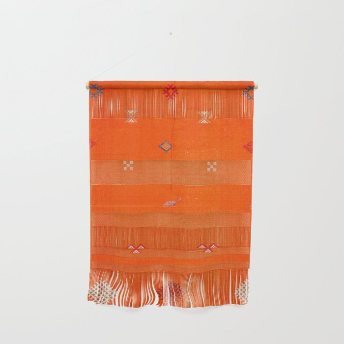 Orange Oriental Traditional Creative Berber Moroccan Fabric Style Wall Hanging Gallery Image 1