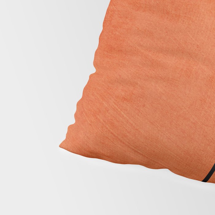 Minimalist Burnt Orange Black Vertical Lines Pillow Sham Gallery Image 4
