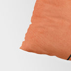 Minimalist Burnt Orange Black Vertical Lines Pillow Sham Gallery Image 4