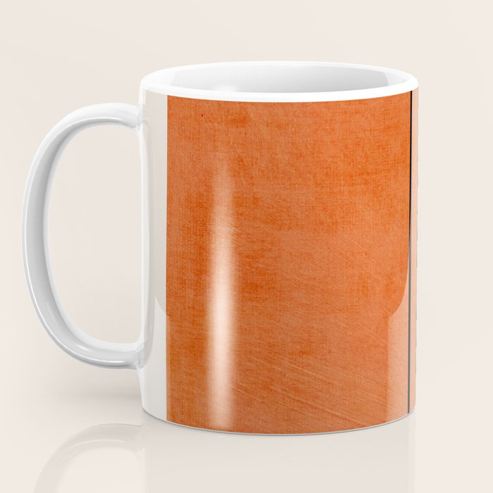 Minimalist Burnt Orange Black Vertical Lines Coffee Mug Gallery Image 3
