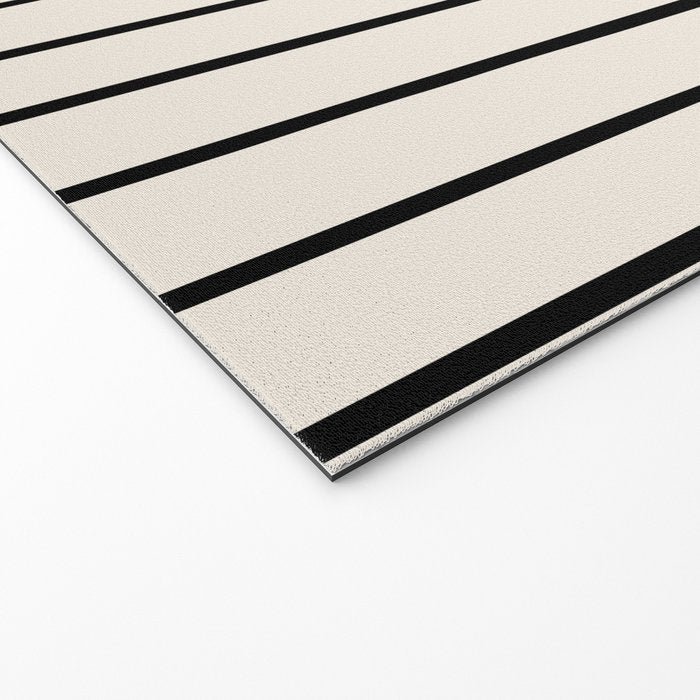 Minimalist Burnt Orange Black Vertical Lines Welcome Mat Gallery Image 2