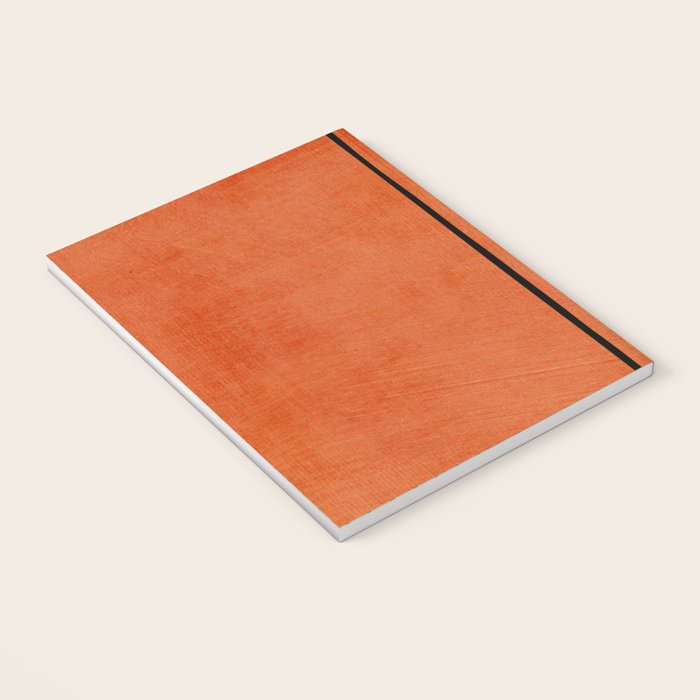 Minimalist Burnt Orange Black Vertical Lines Notebook Gallery Image 3