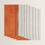 Minimalist Burnt Orange Black Vertical Lines Wrapping Paper Gallery Image 3