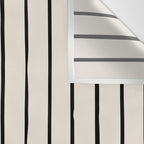 Minimalist Burnt Orange Black Vertical Lines Wall Tapestry Gallery Image 3