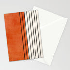 Minimalist Burnt Orange Black Vertical Lines Stationery Card Gallery Image 2