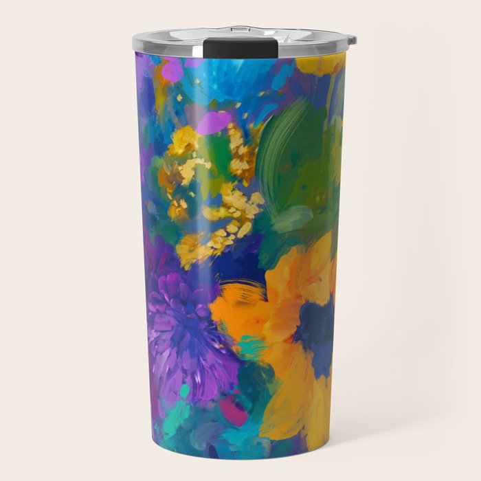 Bouquet In Blue Travel Mug Gallery Image 1