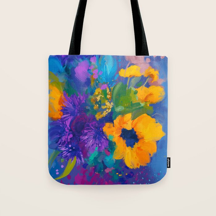 Bouquet In Blue Tote Bag Gallery Image 1
