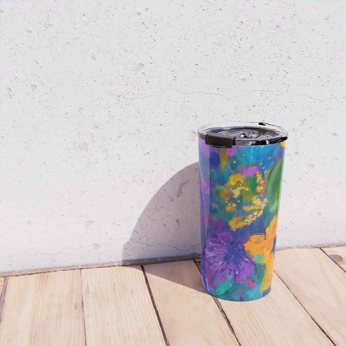 Bouquet In Blue Travel Mug Gallery Image 4