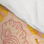 Coastal Oysters on the Beach in Lemon Orange & Peach Comforter Gallery Image 4