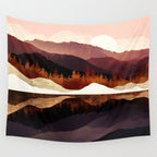 Rose Mountain Reflection Wall Tapestry Gallery Image 4