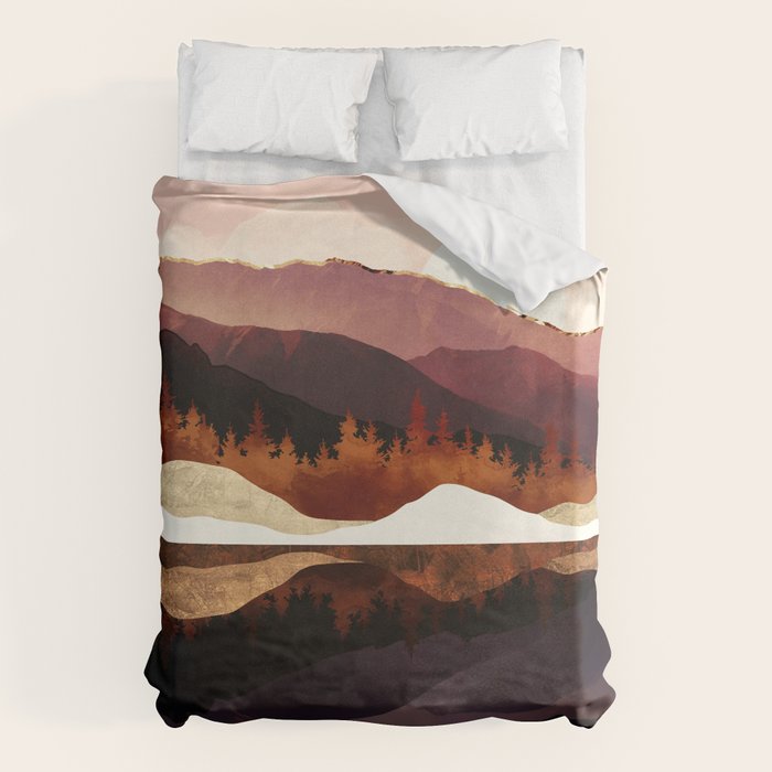 Rose Mountain Reflection Duvet Cover Gallery Image 1