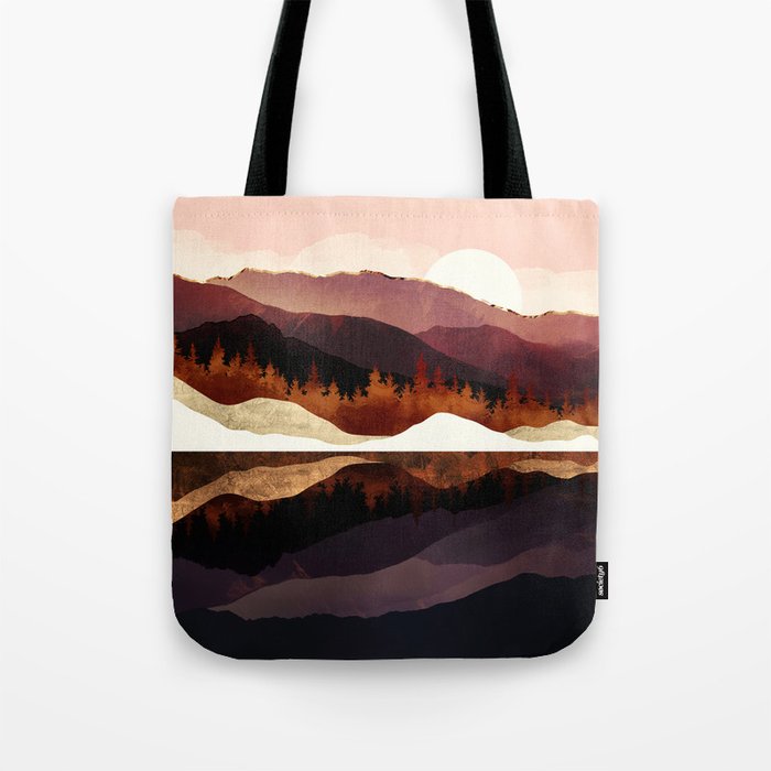 Rose Mountain Reflection Tote Bag Gallery Image 1