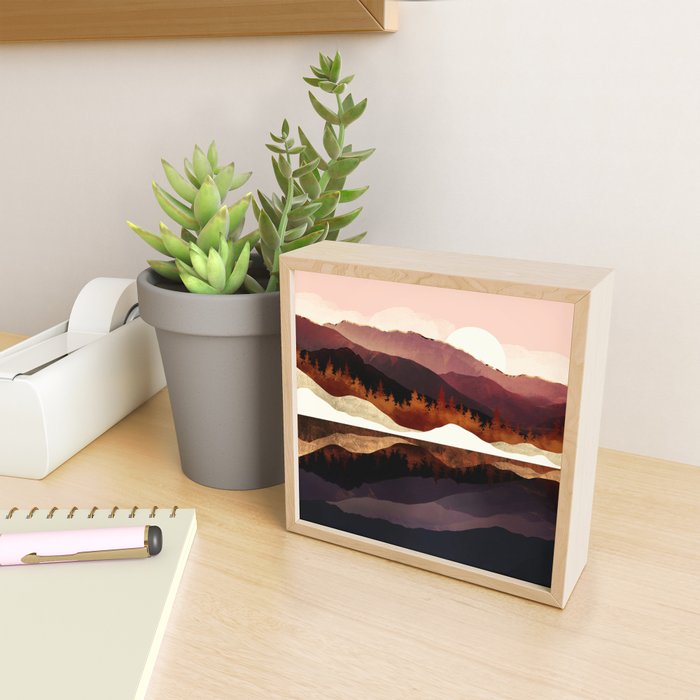 Rose Mountain Reflection Mini Art Print Gallery Image 2