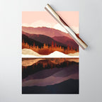 Rose Mountain Reflection Wrapping Paper Gallery Image 1