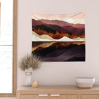 Rose Mountain Reflection Wall Tapestry Gallery Image 2