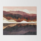 Rose Mountain Reflection Throw Blanket Gallery Image 2