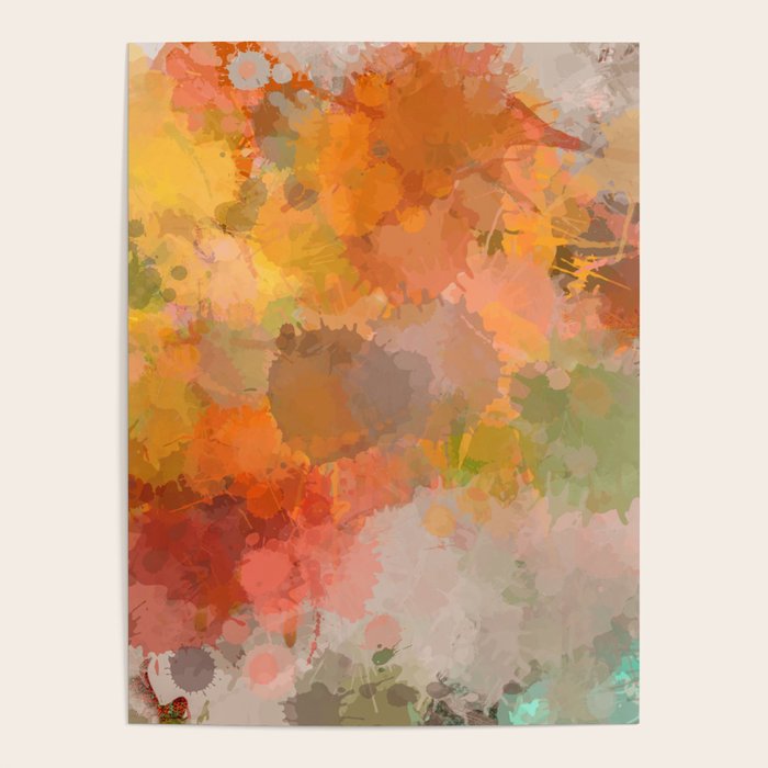 Modern contemporary Yellow Orange Abstract Poster Gallery Image 4