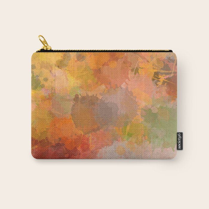 Modern contemporary Yellow Orange Abstract Carry All Pouch Gallery Image 1